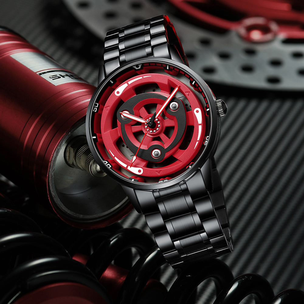 Montre Spinning 3D rouge et noir — photo 2
