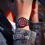 Montre Spinning 3D rouge et noir — photo 5