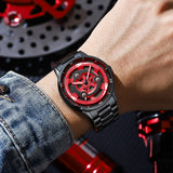 Montre Spinning 3D rouge et noir — photo 7