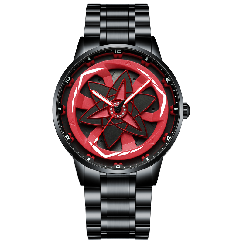 Montre Spinning 3D rouge et noir — photo 16