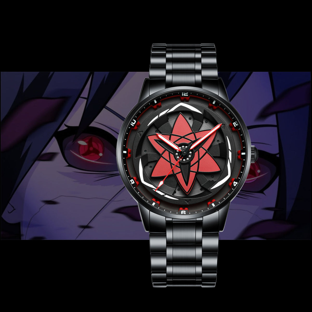 Montre Spinning 3D rouge et noir — photo 13