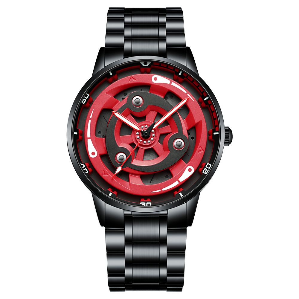 Montre Spinning 3D rouge et noir — photo 14