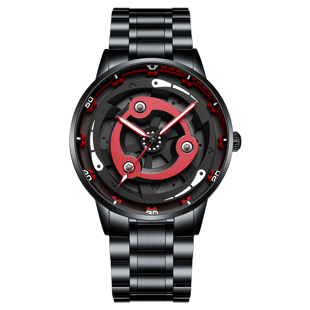 Montre Spinning 3D rouge et noir — photo 15
