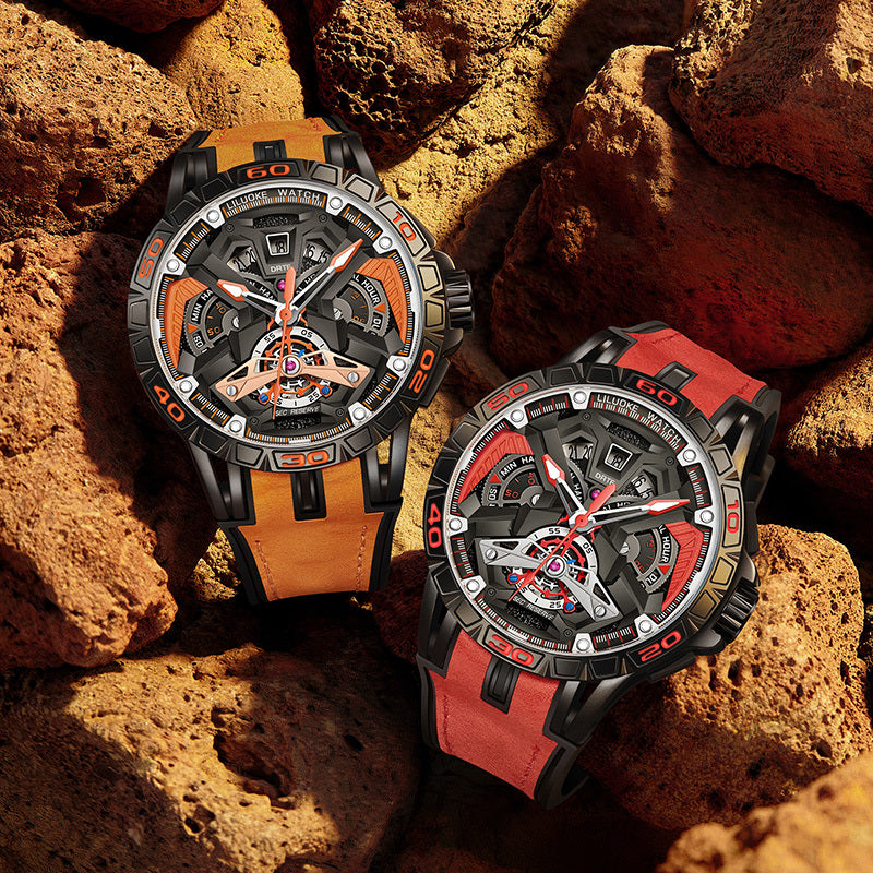 MOTION-B Esprit sport — coloris orange et rouge