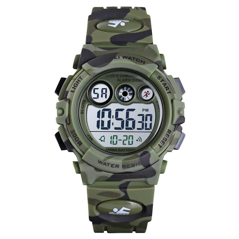 Montre enfant sport camouflage vert MOTION-B
