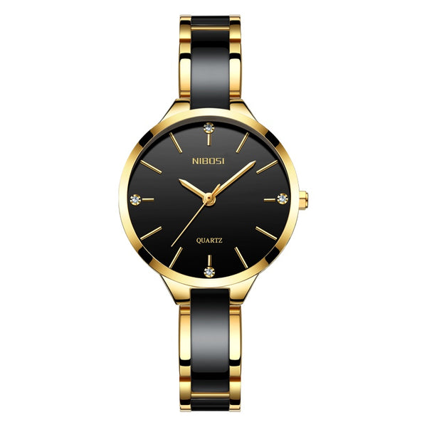 MOTION-B Black Pearl Ceramic — noir et doré, vue de face
