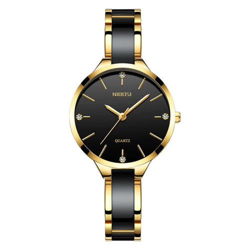 MOTION-B Black Pearl Ceramic — noir et doré, vue de face
