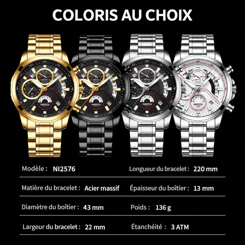 NIBOSI 2576 - coloris et caractéristiques en français