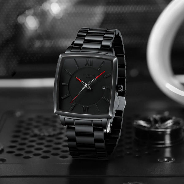 NIBOSI 2601 - Noir / Accent rouge