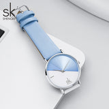 Montre femme MB-SH-FEM-001 — bleu et blanc, vue de présentation