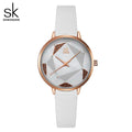 Montre femme blanc et doré rose MB-SH-FEM-023 — blanc et doré rose, vue de face