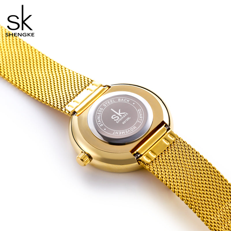 Montre femme finition dorée MB-SH-FEM-020 — vue du dos
