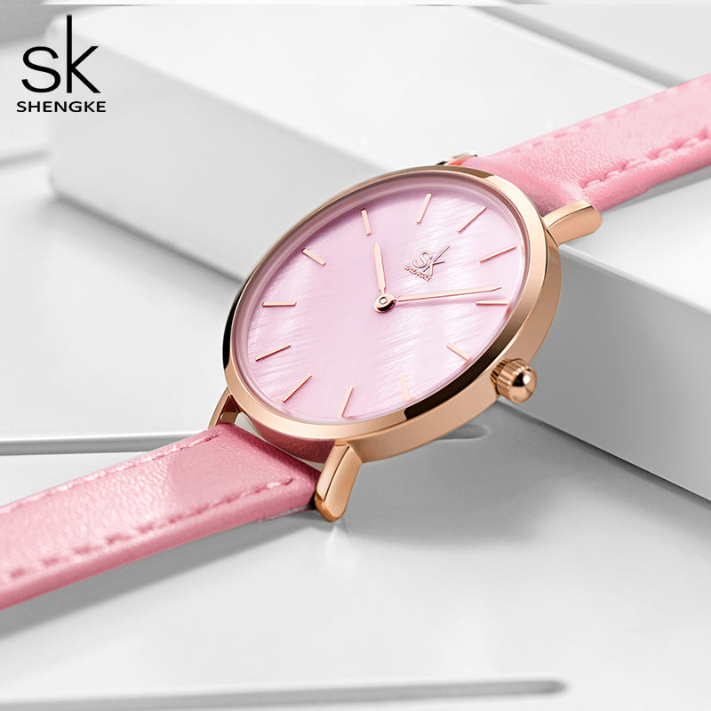 Montre femme MB-SH-FEM-010 — Rose irisé — vue de profil