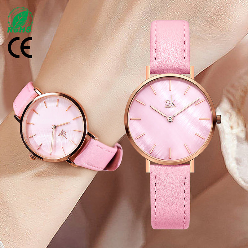 Montre femme MB-SH-FEM-010 — Rose irisé — montage