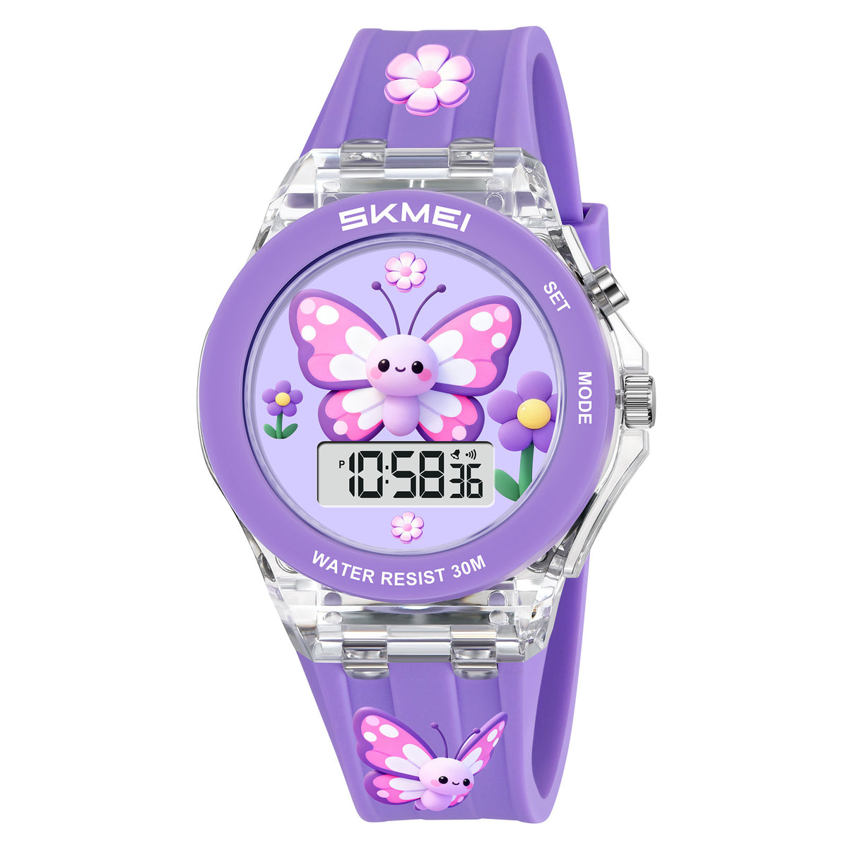 SKMEI 2646 — Papillon violet — photographie fournisseur