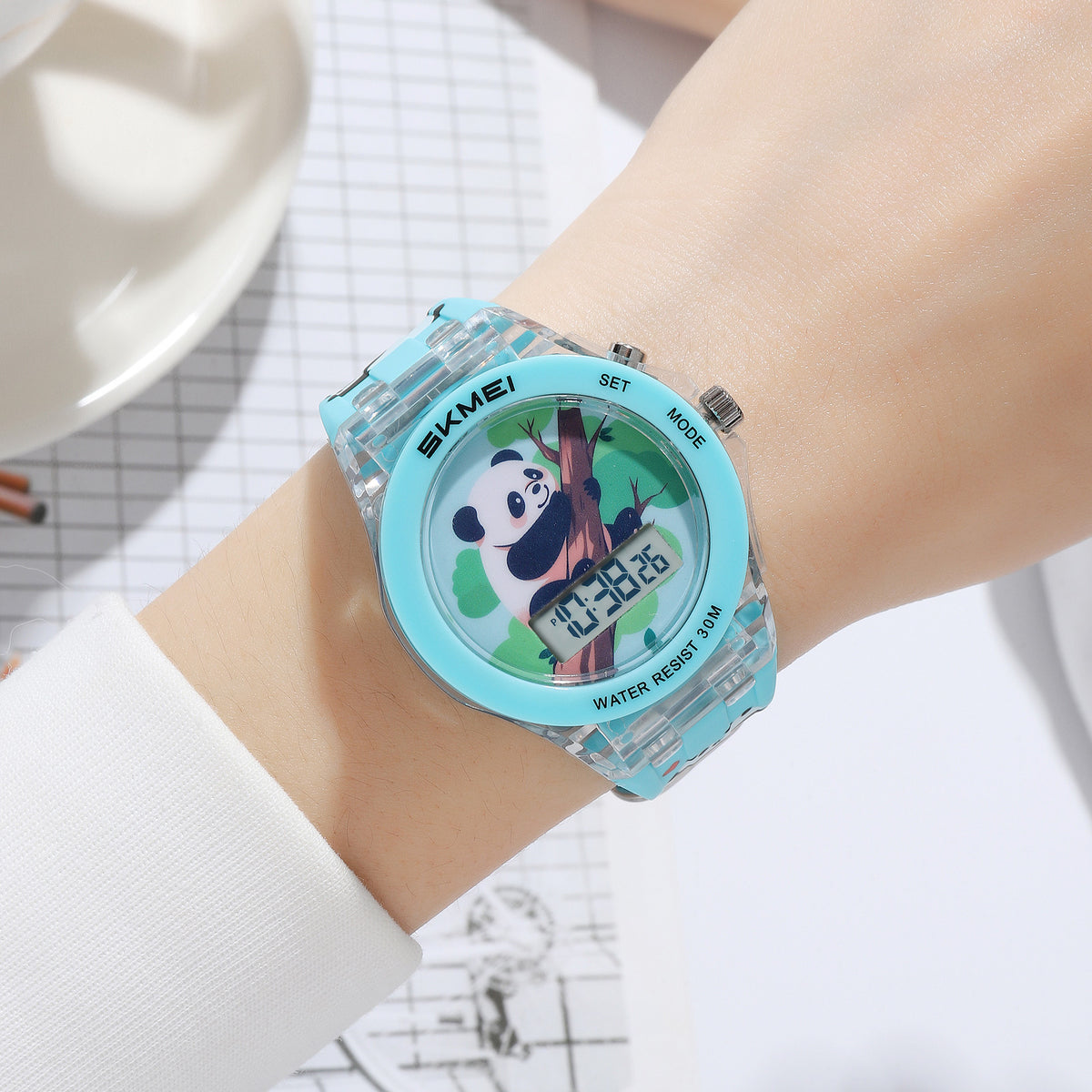SKMEI 2646 — Panda turquoise — photographie fournisseur