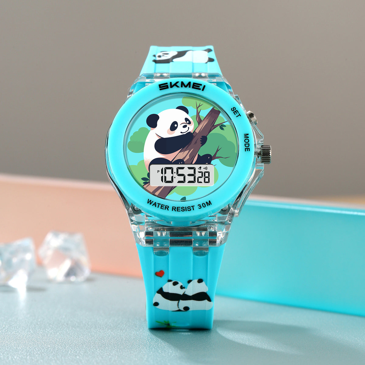 SKMEI 2646 — Panda turquoise — photographie fournisseur