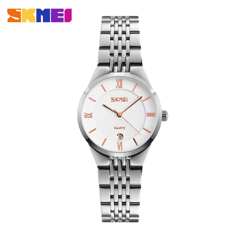 SKMEI 9139 - Femme 29 mm - Blanc / doré