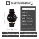 SKMEI 9183 - caractéristiques et dimensions en français