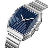 MOTION-B La géométrie du temps — argenté et bleu