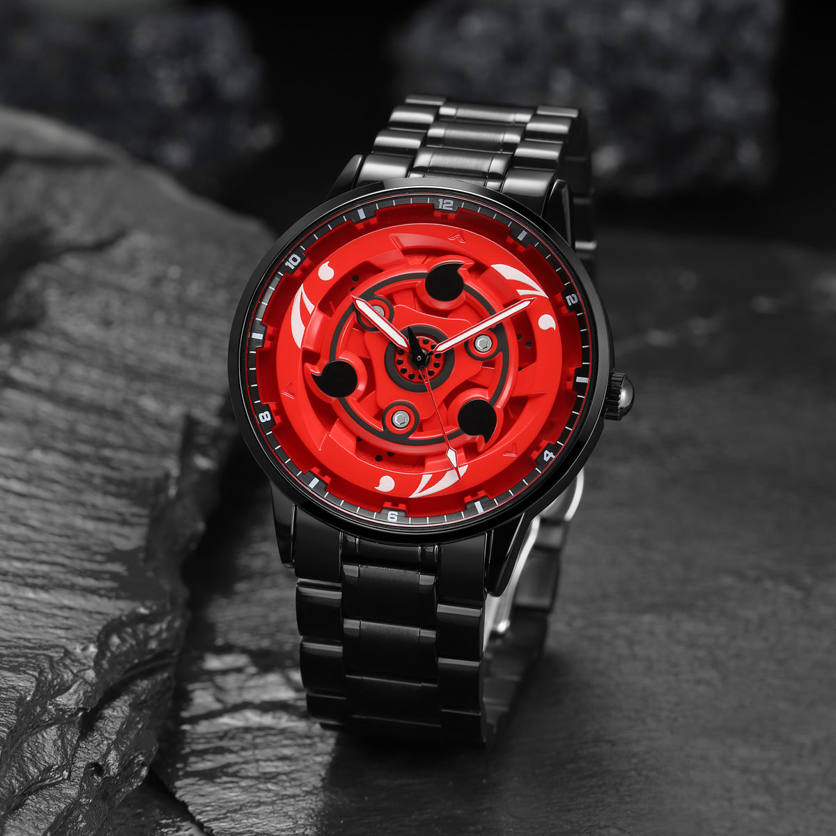MOTION-B Spinning 3D rouge et noir — vue 3